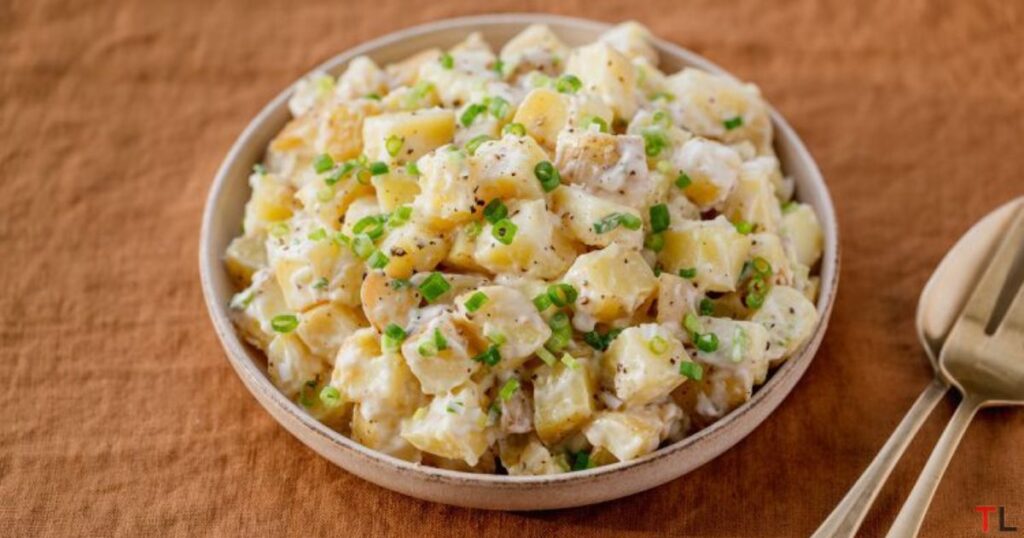 Potato Salad Served In plate